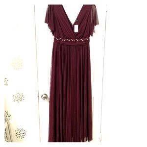 Torrid 14/16 wine color special occasion dress